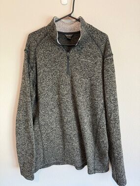 Eddie Bauer Men's Heather Gray Quarter-Zip Pullover